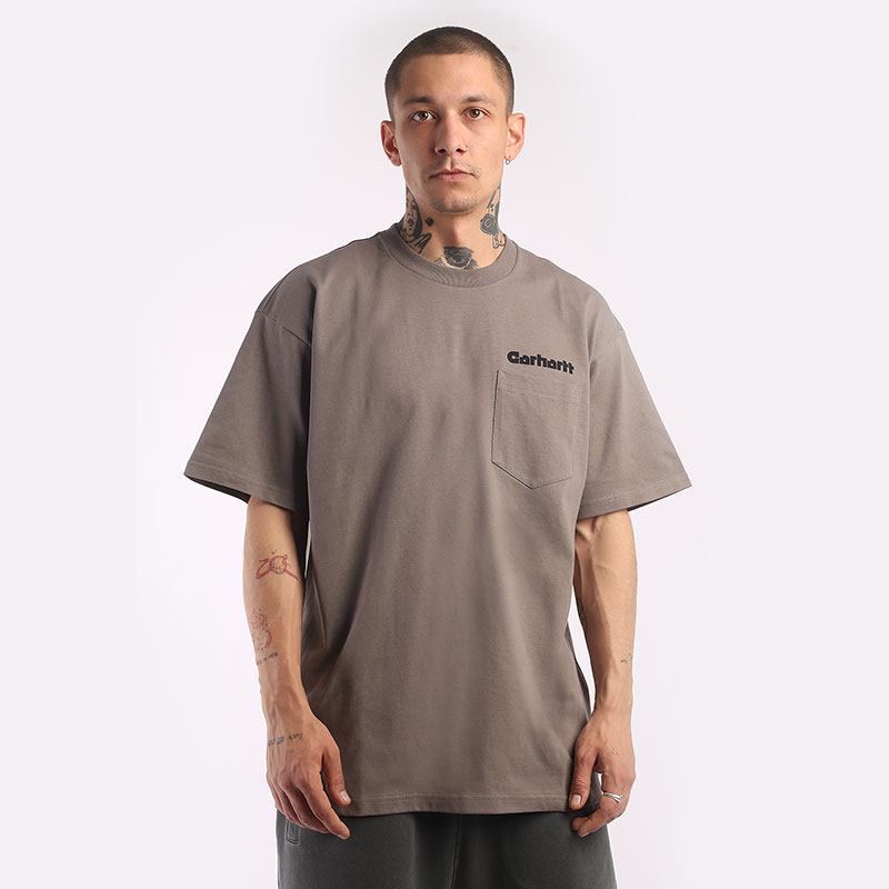 мужская коричневая футболка Carhartt WIP S/S Innovation Pocket T-Shirt I031770-teide - цена, описание, фото 1